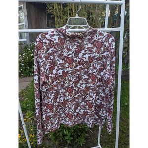 Croft & Barrow Paisley Long sleeve Turtleneck Size M
